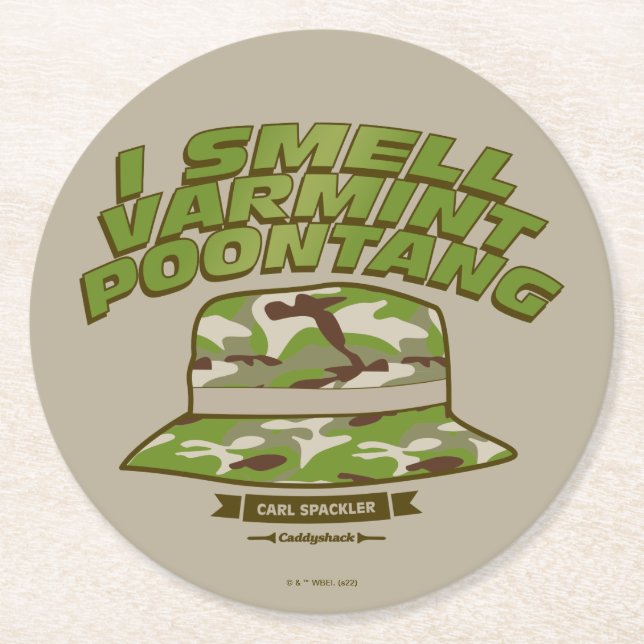 Dessous-de-verre Rond En Papier Caddyshack | Varmint Poontang (Devant)