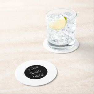 Dessous-de-verre Rond En Papier Cadeaux clients du logo de l'entreprise promotionn