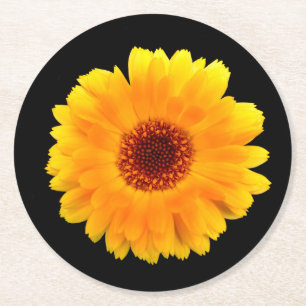 Dessous-de-verre Rond En Papier Calendula Officinalis