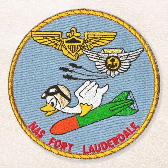 Dessous-de-verre Rond En Papier canard de torpille (Devant)