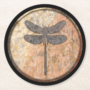 Dessous-de-verre Rond En Papier Canyons Dragonfly Talking, Nouveau-Mexique