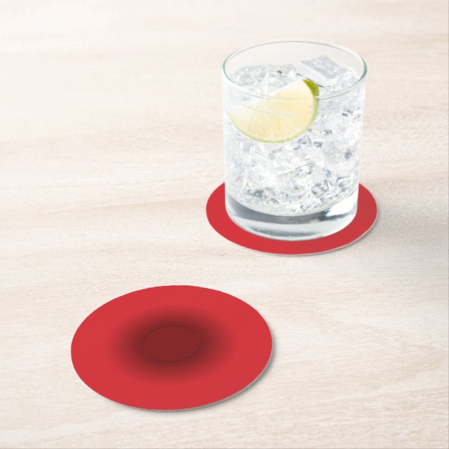 Dessous-de-verre Rond En Papier Cellule de sang rouge (En situation)