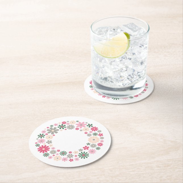 Dessous-de-verre Rond En Papier Cercle de joie (En situation)