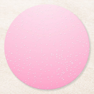 Dessous-de-verre Rond En Papier Champagne rose avec minuscules bulles Art Arrière
