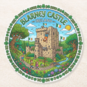 Dessous-de-verre Rond En Papier Château de Blarney Irlande