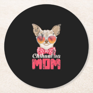 Dessous-de-verre Rond En Papier Chig Maman Chihuahua