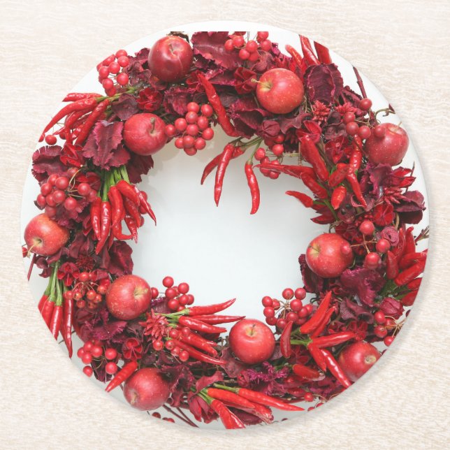 Dessous-de-verre Rond En Papier Christmas D (Devant)