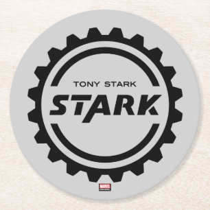 Dessous-de-verre Rond En Papier Classiques Avengers Logo de l'équipement de Tony