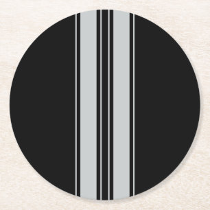 Dessous-de-verre Rond En Papier Cliquez sur Personnaliser pour modifier Gris en co