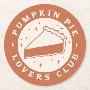 Dessous-de-verre Rond En Papier Club des amateurs de tartes citrouilles