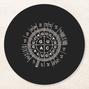 Dessous-de-verre Rond En Papier code génétique de la biologie fantastique humour