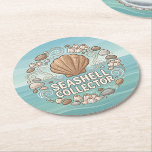 Dessous-de-verre Rond En Papier Collectionneur de coquillages