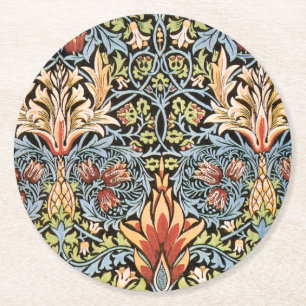 Dessous-de-verre Rond En Papier Conception de Snakeshead William Morris