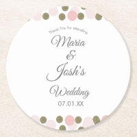 Confettis Pastilles Or Rose Bordure Mariage   