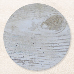 Dessous-de-verre Rond En Papier Conseil blanchi rustique