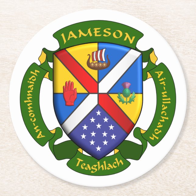 Dessous-de-verre Rond En Papier Coster JamFam-3 (Devant)