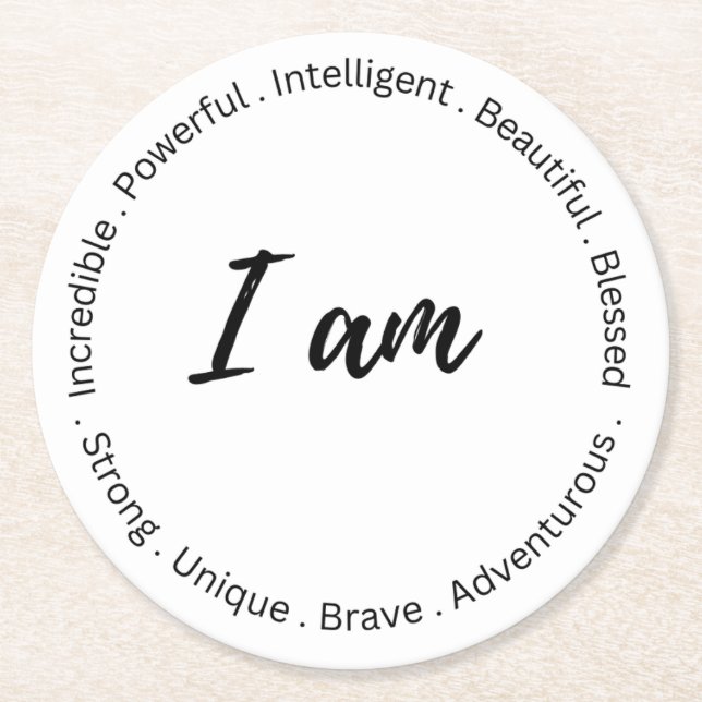 Dessous-de-verre Rond En Papier Côte d'inspiration (Devant)