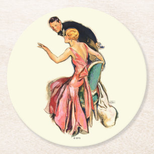Dessous-de-verre Rond En Papier Couples engagés
