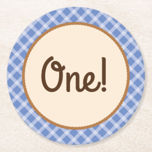 Dessous-de-verre Rond En Papier Cowboy Horse Thème de fête d'anniversaire de l'enf