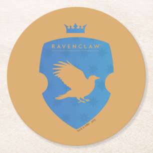 Dessous-de-verre Rond En Papier Crête couronnée Blue RAVENCLAW™
