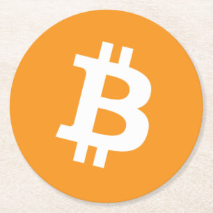 Dessous-de-verre Rond En Papier Cryptos dessous de verre de boissons de Bitcoin de