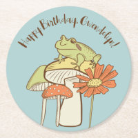 Cute Frog et Champignons Cottagecore Personnalisé