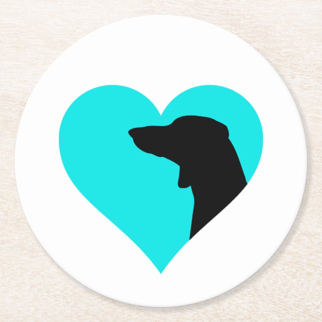 Dessous-de-verre Rond En Papier Dachshund (Devant)