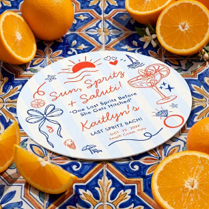 Dessous-de-verre Rond En Papier Dernière Spritz sur la Côte Amalfitaine pour l'Ent