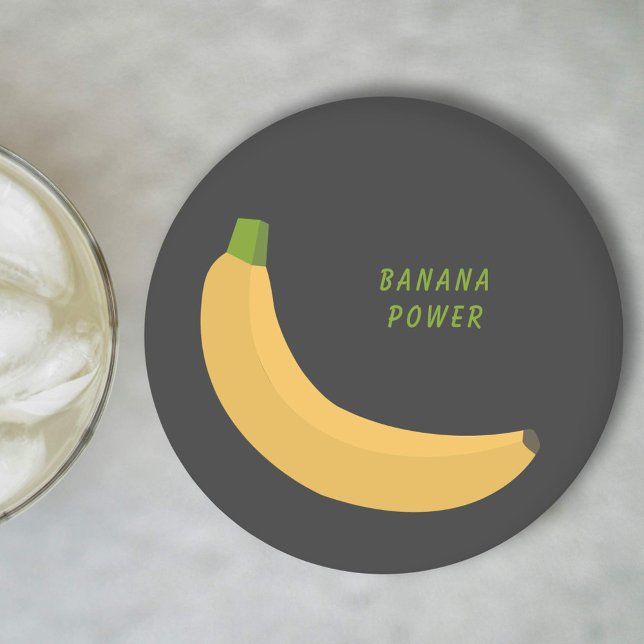 Dessous-de-verre Rond En Papier Dessous de verre banane (Banana Coaster)