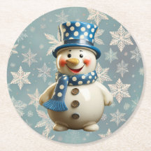 Dessous de verre bonhomme de neige en céramique