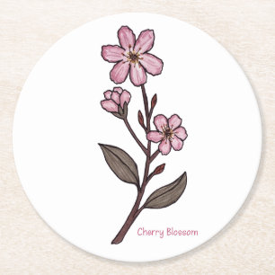 Dessous-de-verre Rond En Papier Dessous de verre Cherry Blossom
