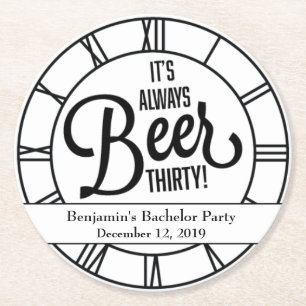 Dessous-de-verre Rond En Papier Dessous de verre de la bière trente