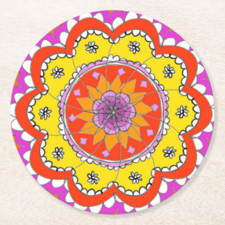 Dessous-de-verre Rond En Papier Dessous de verre de mandala