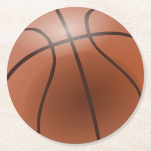 Dessous-de-verre Rond En Papier Dessous de verre de papier de basket-ball