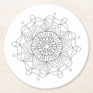 Dessous-de-verre Rond En Papier Dessous de verre de papier de coloration pour adul