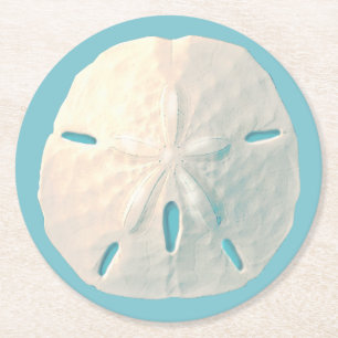 Dessous-de-verre Rond En Papier Dessous de verre de papier du dollar de sable