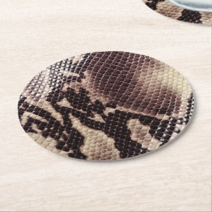 Dessous-de-verre Rond En Papier Dessous de verre de papier - Peau de serpent