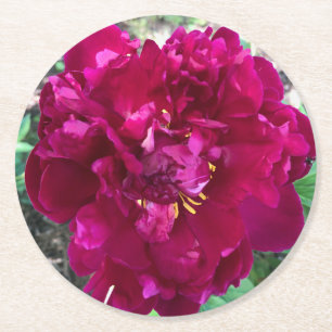 Dessous-de-verre Rond En Papier Dessous de verre de papier Peony