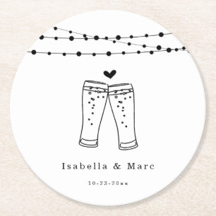 Dessous-de-verre Rond En Papier Dessous de verre de papier rond pour toast de bièr