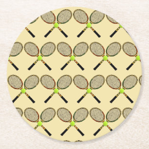 Dessous-de-verre Rond En Papier Dessous de verre de tennis