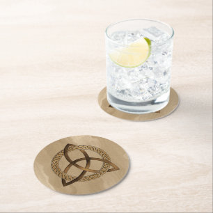 Dessous-de-verre Rond En Papier Dessous de verre du noeud de trinité Celtique Triq