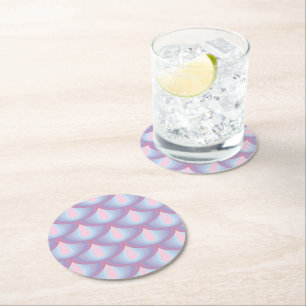 Dessous-de-verre Rond En Papier Dessous de verre en papier à échelles Moonstone
