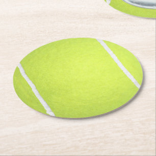 Dessous-de-verre Rond En Papier Dessous de verre en papier de balle de tennis