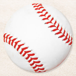Dessous-de-verre Rond En Papier Dessous de verre en papier de baseball