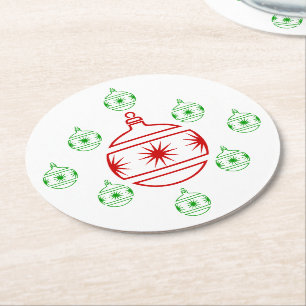 Dessous-de-verre Rond En Papier Dessous de verre en papier - Ornements de vacances