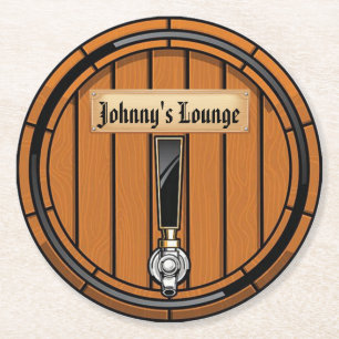 Dessous-de-verre Rond En Papier Dessous de verre en papier rond Johnny's Lounge