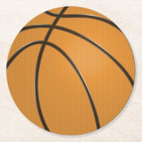 Dessous de verre en plastique rond de basket-ball