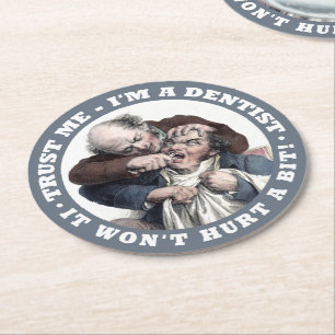 Dessous-de-verre Rond En Papier Dessous de verre humours DENTISTE