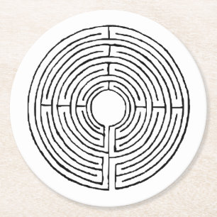 Dessous-de-verre Rond En Papier Dessous de verre Labyrinthe