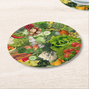 Dessous-de-verre Rond En Papier Dessous de verre légume